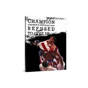 Rocky Balboa Quote Never give up Art 14x18 framed
